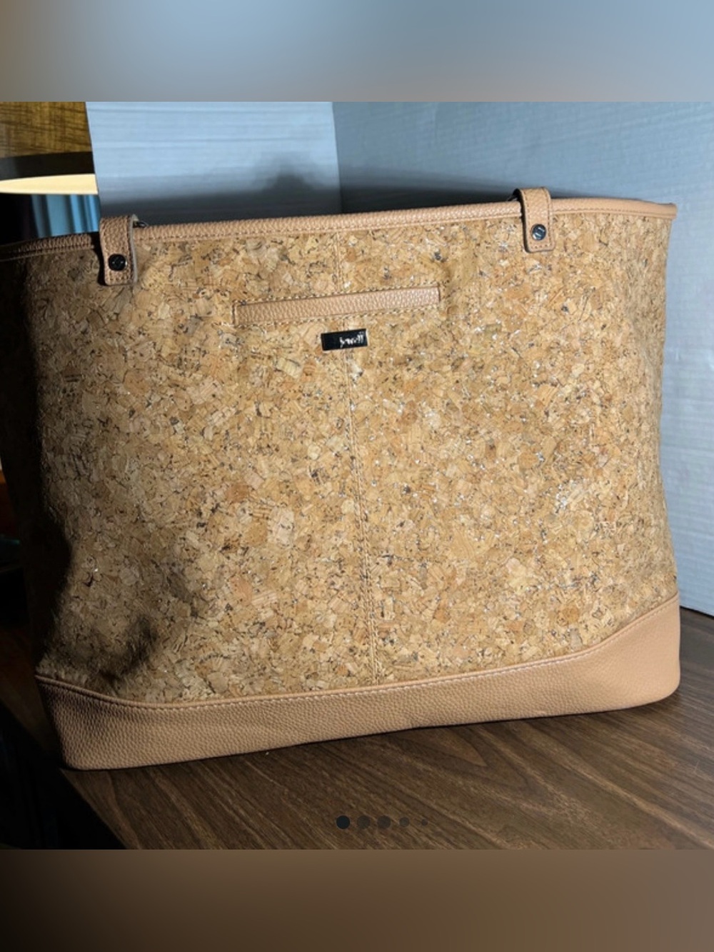 Jewel by Thirty -one  Cork Tote with Tan Trim